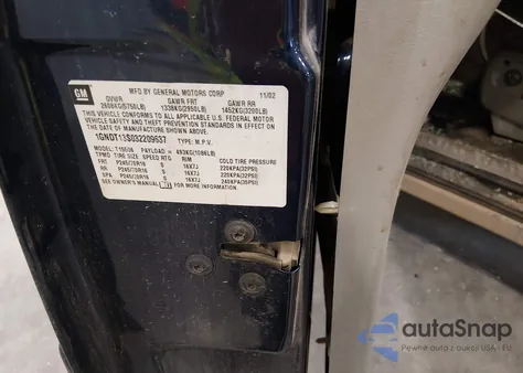 2003 Chevrolet Trailblazer Lt from USA, damaged, VIN 1GNDT13S032209637